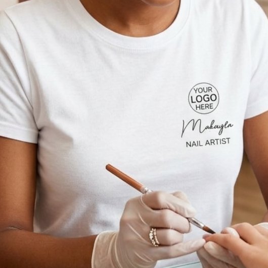 T-shirt Script de logo d'entreprise de salon de manucure N