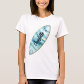 T-shirt Script de nom bleu surboard (Devant)
