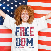 T-shirt Script de rétro Freedom Grunge | Depuis 1776 T-shi