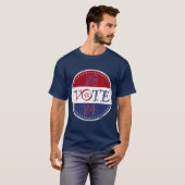 T-shirt Script de vote rouge et bleu 2024 (Devant entier)
