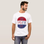 T-shirt Script de vote rouge et bleu 2024 (Devant entier)
