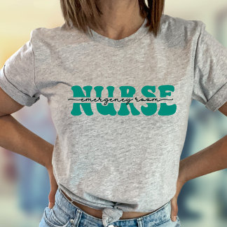 T-shirt Script d'infirmière de salle d'urgence
