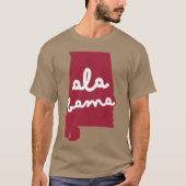 T-shirt Script du contour de l'Alabama (Devant)