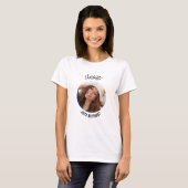 T-shirt Script du nom de la photo d'anniversaire (Devant entier)