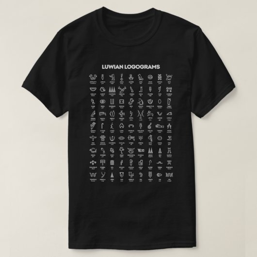 T-shirt Script Hiéroglyphique Luwian (Design devant)