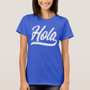 T-shirt Script Hola (blanc)