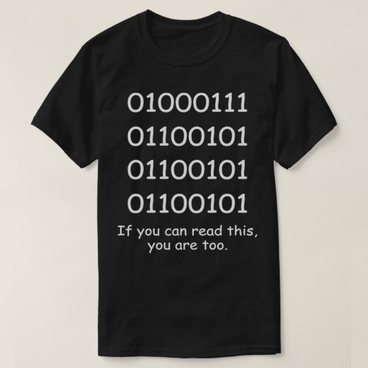 T-shirt Script HTML Network binary If you can read this (Design devant)