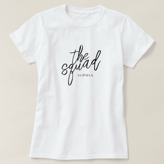 T-shirt Script Minimal Le Squad Mariée sur mesure (Design devant)