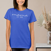 T-shirt Script Moderne Mama Date De Création Nouvelle Mama