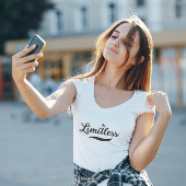 T-shirt Script moderne noir être sans limite mince ajustem