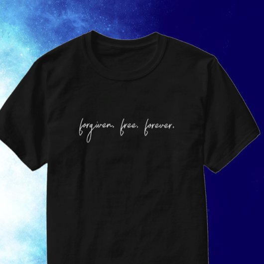 T-shirt Script moderne personnalisé pardonné chrétien