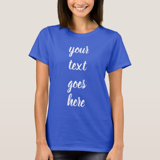 T-shirt Script modifiable Texte Modèle femmes moderne (Devant)