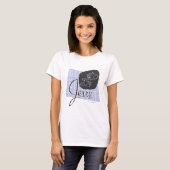 T-shirt Script noir et bleu Jerry (Devant entier)