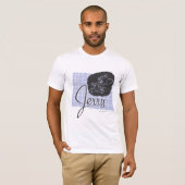 T-shirt Script noir et bleu Jerry (Devant entier)