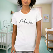 T-shirt Script noir établi maman