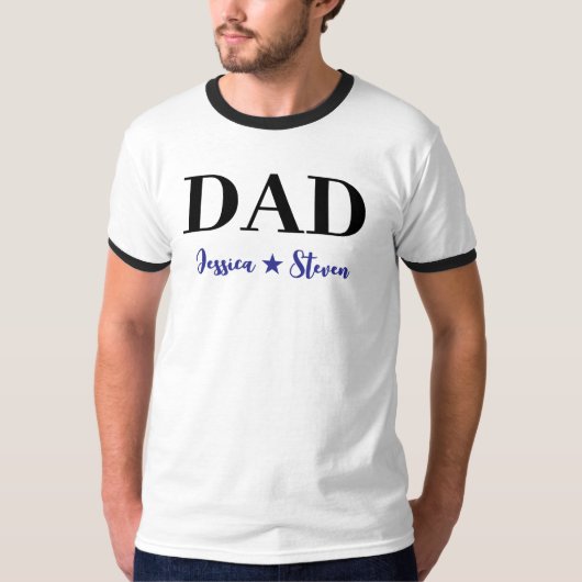 T-shirt Script papa personnalisé (Devant)