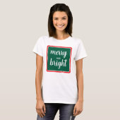 T-shirt Script personnalisé pour femmes Joyeux Noël et Lum (Devant entier)