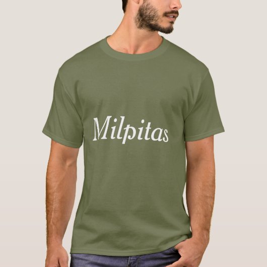 T-shirt Script simple de Milpitas (Devant)