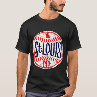 T-shirt Script tiré main St. Louis