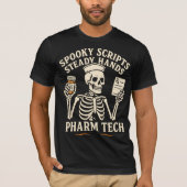 T-shirt Scripts éffrayants, Mains stables — Pharm Tech Ske (Devant)