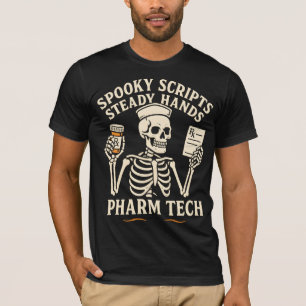 T-shirt Scripts éffrayants, Mains stables — Pharm Tech Ske