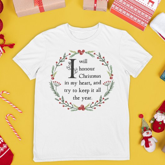 T-shirt Scrooge Citation Dickens Un Carol Victorian