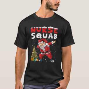T-shirt Scrub de Noël Femmes Dabbing Père Noël Scrubs Infi