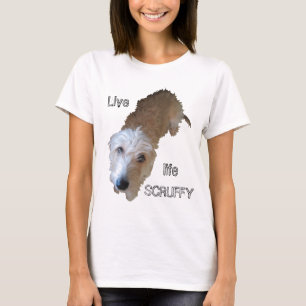 T-shirt Scruffy Chien "Vivre la vie SCRUFFY" Femmes Poupée