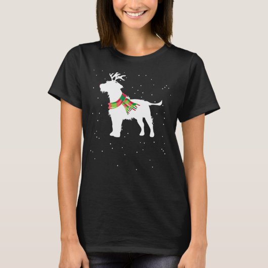 T-shirt Scruffy Dog Reindeer (Devant)