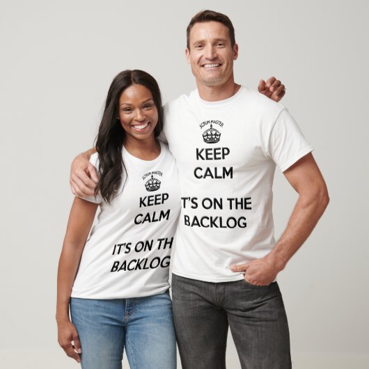 T-shirt Scrum Master Keep Calm, It on the backlog (Unisexe)