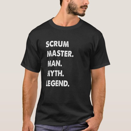 T-shirt Scrum Master Man Myth Legend (Devant)