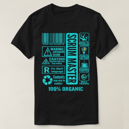 T-shirt Scrum Master Multitâche Problème Résoudre Drôle Jo (Design devant)