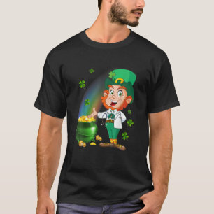 T-shirt Scruter Médicale Top Stethoscope Porté Leprechaun