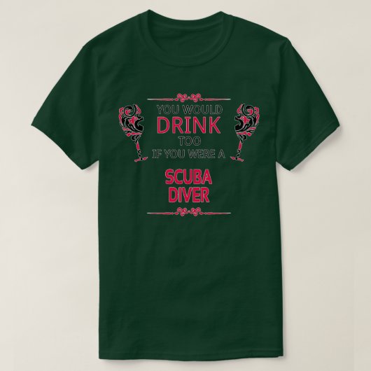T-shirt Scuba Diver Birthday (Design devant)
