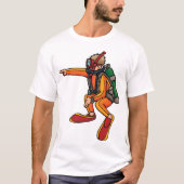 T-shirt Scuba Diver in Orange Wetsuit Pointing (Devant)