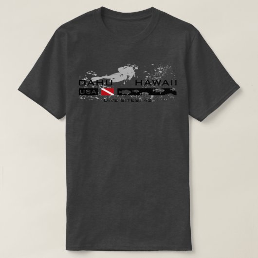 T-shirt Scuba Diver Oahu Hawaii (Design devant)