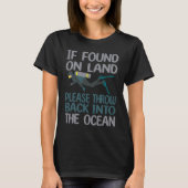 T-shirt Scuba Diver Ocean Love If Found On Land (Devant)
