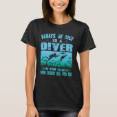 T-shirt Scuba Diver We Know Places Where Nobody Will Find  (Devant)