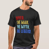 T-shirt Scuba Diving Man Myth Legend Diver Diver Funny Gif (Devant)
