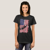 T-shirt Scuba Diving USA Flag Diver  Freediving (Devant entier)
