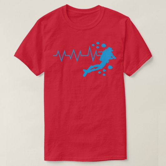 T-shirt Scuba Heartline Plongée Plongée Plongée Plongée (Design devant)