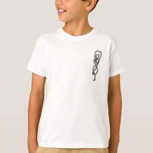 T-shirt Sculpture de Nœud en Argent Tordu pour Enfants
