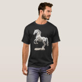 T-shirt Sculpture de statue de cheval 1 (Devant entier)