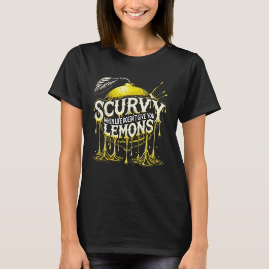 T-shirt Scurvy Quand La Vie Ne Vous Donne Pas Fruit Citron (Devant)
