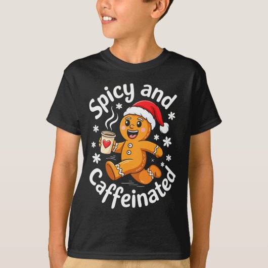 T-shirt Scy And Caffeinated Shirt Men Women Gingerbread Ch (Devant)