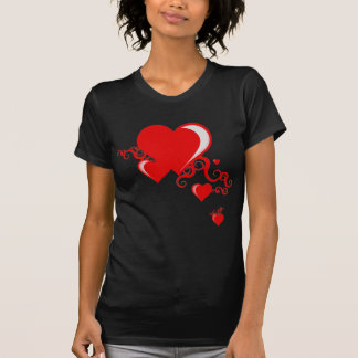 T-shirt se chamailler les coeurs.