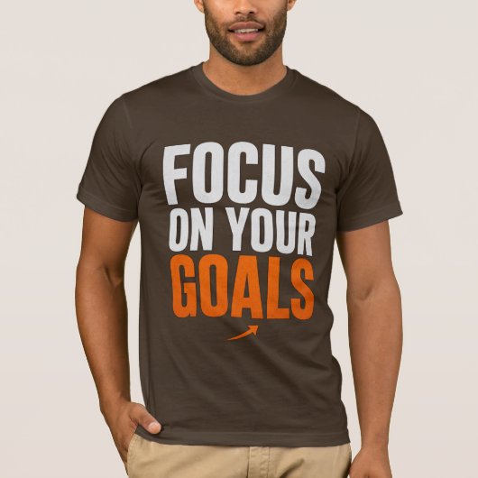 T-shirt SE CONCENTRER SUR VOS OBJECTIFS – Typographie Moti (Devant)