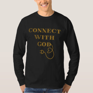 T-shirt Se Connecter Avec Dieu Citation Biblique Mens Long