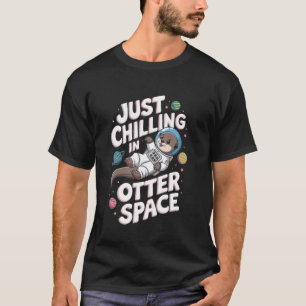 T-shirt Se détendre dans l'espace de la loutre Astronomie 