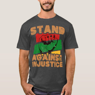 T-shirt Se dresser contre l'injustice noir